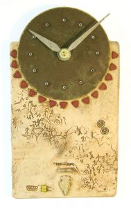 Brown Artifact Clock - Rectangle